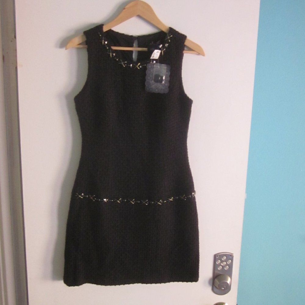 NEW!  Alberto Makali Black Wool Dress 4 NEW W/Tags